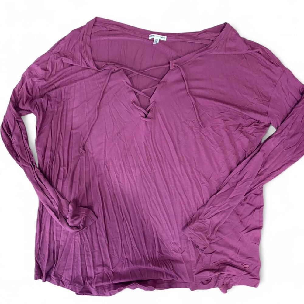 Victoria-s-secret Women's Purple and Pink T-shirt